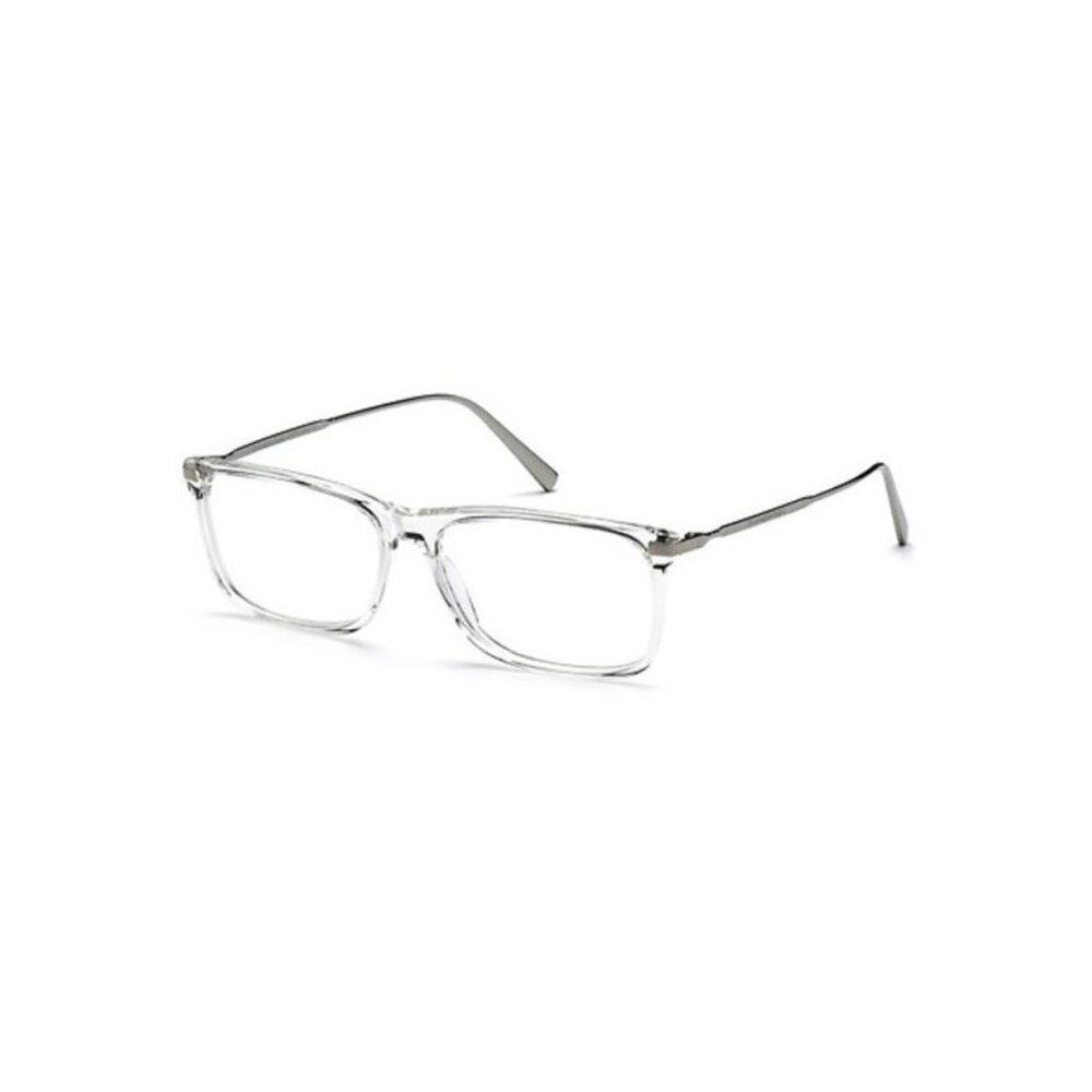 Zegna rectangular Eyeglasses EZ5052 Clear + Titanium 54mm